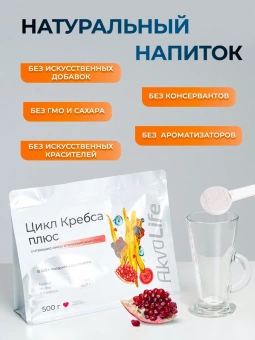 Цикл Кребса плюс+Магний шипучий мандарин горная мята, 120стиков по 2,9 г