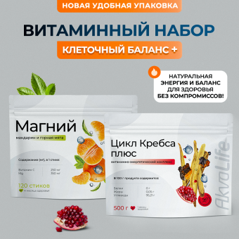 Цикл Кребса плюс+Магний шипучий мандарин горная мята, 120стиков по 2,9 г